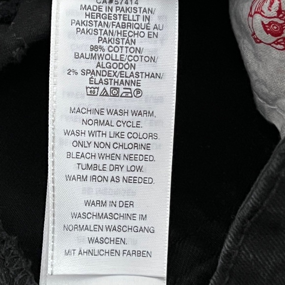 NWT Teen Boy True Religion Black Cotton Jeans - Rocco Skinny Size 14 Inseam 29" - Picture 7 of 11